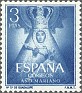 Spain 1954 Virgin 3 Ptas Azul Edifil 1141